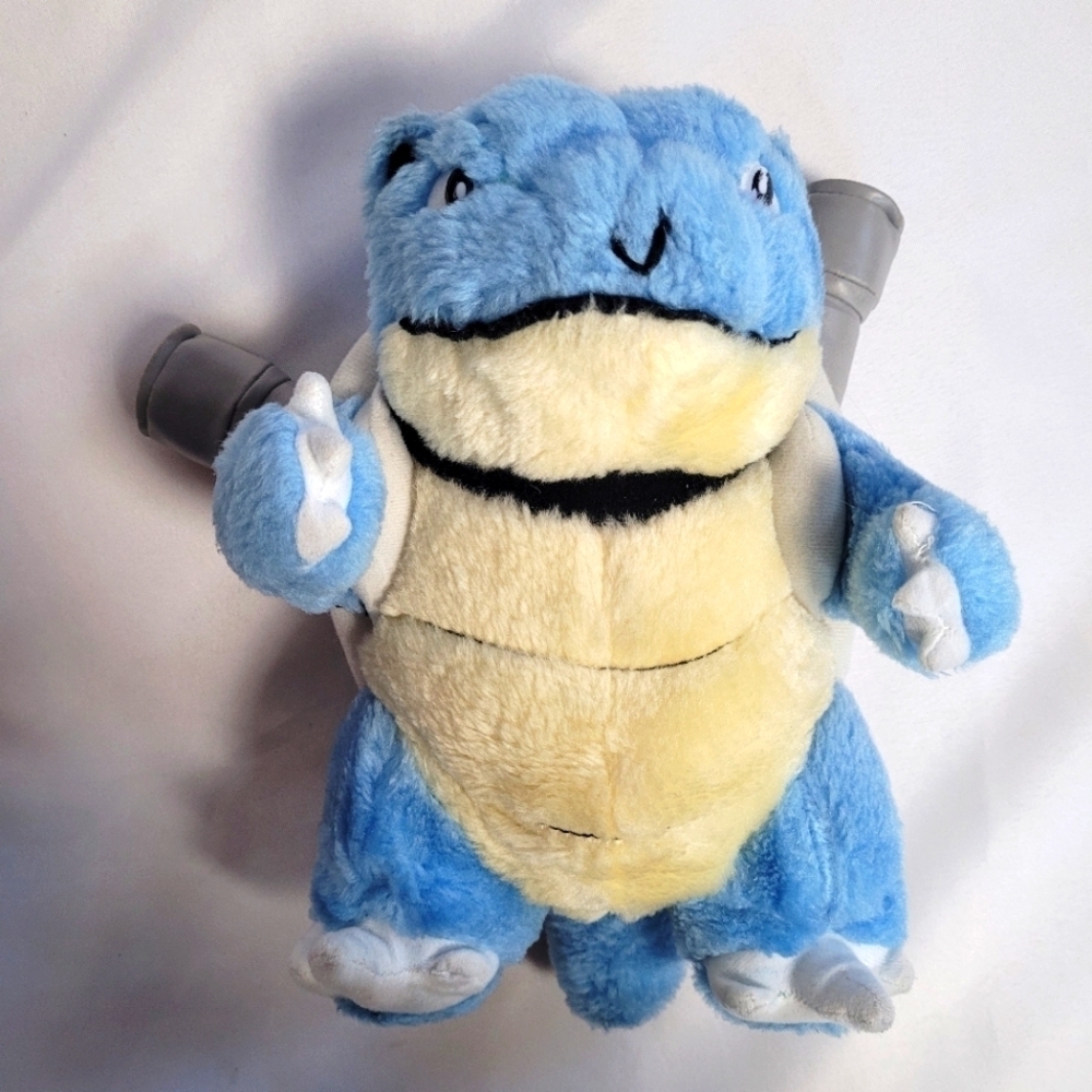 VTG 1999 Nintendo Pokemon Blastoise Plush Toy Play By Play 10"